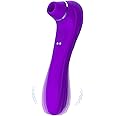 Adult Sex Toys Vibrator Wand Women, 2 in 1 Clitoral Stimulator G spot Vibrator with 10 Powerful Licking & Vibrating Modes, Couples Sex Novelties Clit Female Vibrator Sexual Pleasure Tools for Women