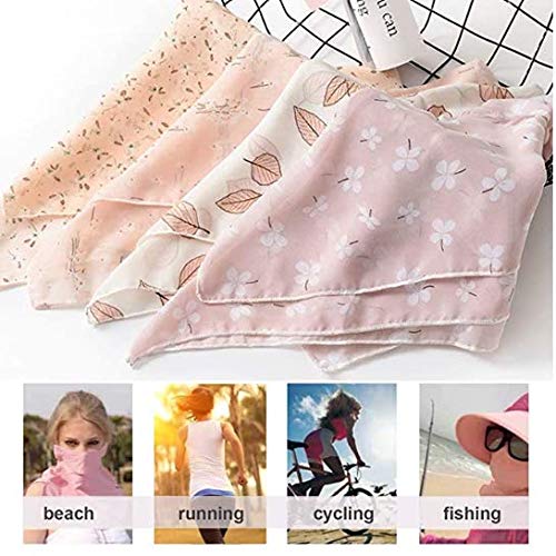 Outdoor Women\'s Sun Protection Anti-Dust Bandanas Chiffon Cycling Face Cover (White)