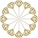 Topoox 50 Pack Gold Glitter Diamond Ring Donut Toppers Cupcake Picks for Bridal Shower Engagement Party Decorations
