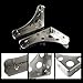 Alise 1 Pair Stainless Steel 4mm-Thick Heavy Duty Shelf Bracket Corner Brace Support Fastener 6 x 4 Inch Wall Hanging,J5206-2P Brushed Finish