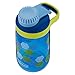 Rubbermaid Leak-Proof Chug Kids Water Bottle, 14 oz, Varsity Blue with Folded Hexagons Graphic