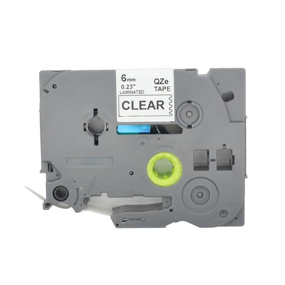 BROVACS 1 Pack White on Clear Laminated Label Tape Compatible for Brother P-Touch Label Printer TZ 115 TZe 115 6mm 1/4" OPA4115