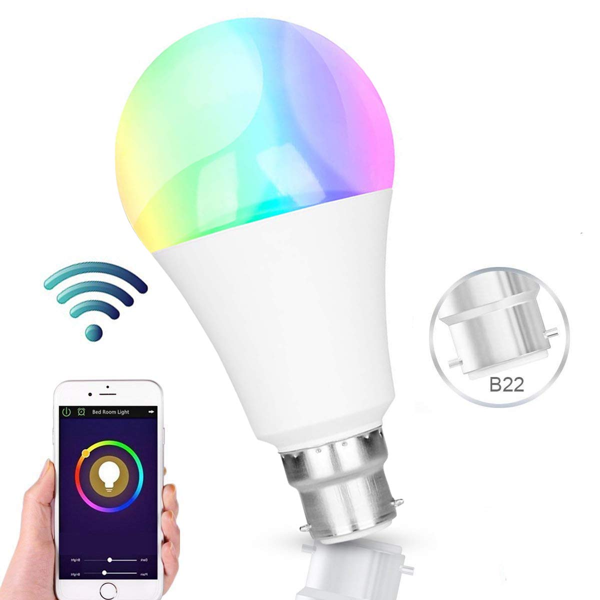Smart Bulb, WiFi Alexa Light Bulbs, RGBW Colour Change Bulbs Dimmable