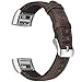 SKYLET Compatible with Fitbit Charge 2 Bands Leather, Retro Genuine Leather Classic Replacement Wristband Compatible with Fitbit Charge 2 with Metal Connector Men Women Small Large