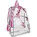 Eastsport Clear PVC Backpack Clear Bag for Concerts, Sports Events Festivals, College, Work, Pink
