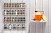 1790 Rustic Chicken Wire Spice Rack - Hanging Spice Rack - 4 Tiers (White)