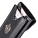 Soft Leather 2 Pouches Phone Bag, EpicGadget Vertical Belt Waist Pouch Bag Belt Loops Belt Clip on for Apple iPhone/Samsung Galaxy/Smart Phone (Black)