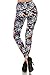 Print Leggings Blue Chrysanthemum (N405-OS)