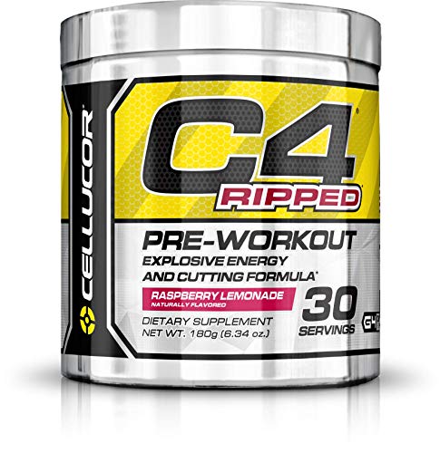 CELLUCOR C4 Ripped Pre Workout Powder (Gen 4), Raspberry Lemonade, 30 Servings - Preworkout for Men & Women with Green Coffee Bean Extract & L Carnitine