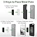 Pop-Tech Metal Plates Kit For Magnetic Universal Phone Mount with 3M Adhesive (Compatible with Magnetic Mounts) -4 Pack 2 Rectangle and 2 Square