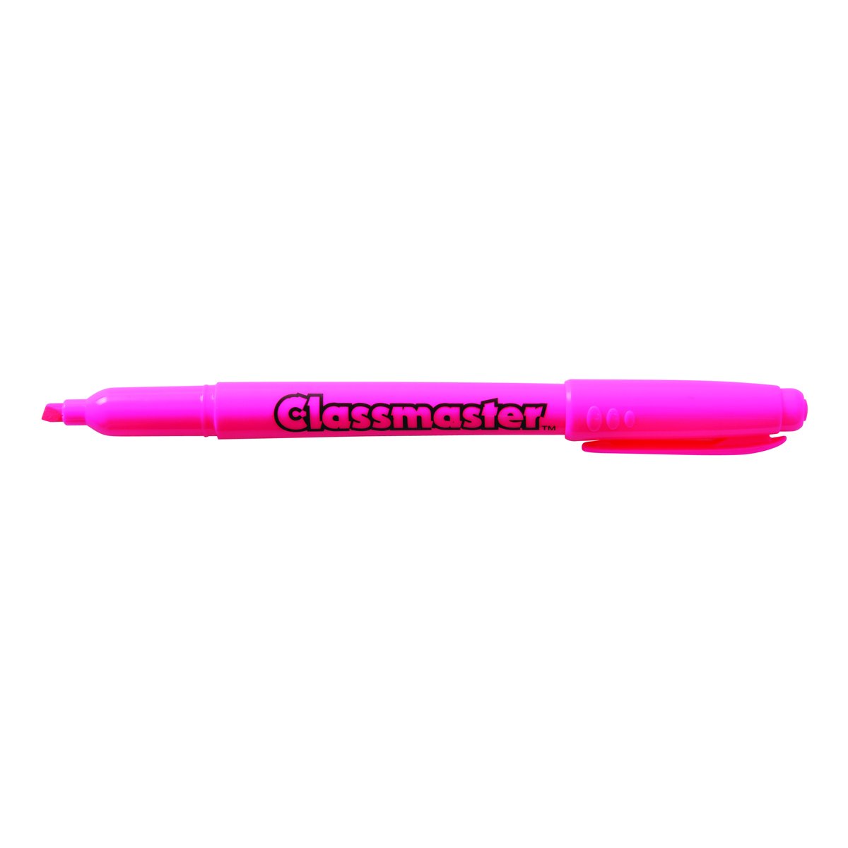Classmaster Slim Highlighter Pens – Pink, Pack of 10 | Fine Wedge Tip for Thick & Thin Lines | Pocket Clip | Ideal for School, Office & Study
