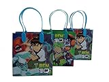 Disney Nickelodeon Marvel Birthday Goodies Gift Favor Bags Party Supplies - 12 Pieces (Ben 10 - Green)