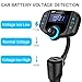 Bluetooth FM Transmitter with QC 3.0, LUMAND Wireless in-Car Radio Adapter Hands Free Car Kit with 1.7 Inch Display and Dual USB Car Charger AUX Output TF Card Slot