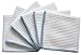 SINLAND Thick Microfiber Waffle Weave Dish Cloths Super Absorbent Cleaning Cloths 6 Pack White W/Edge Blue