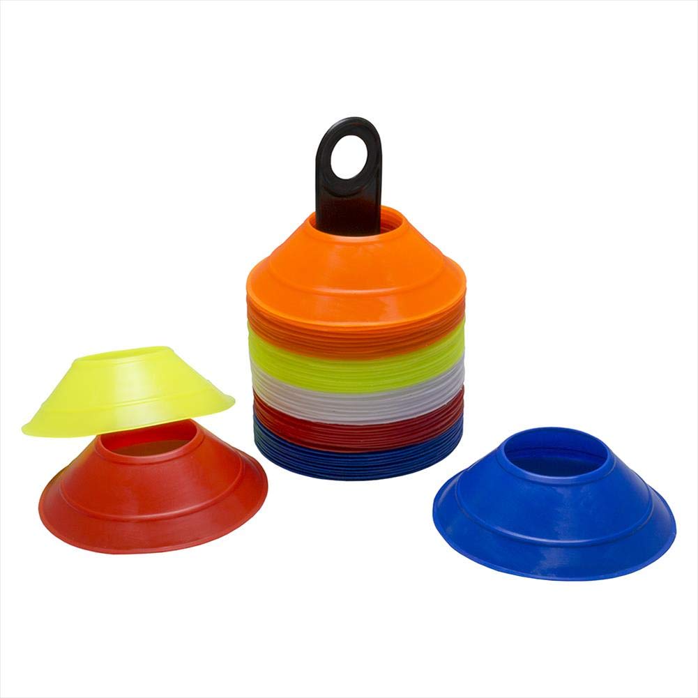 Palle Sport - Standard Marker Cones - can be used as a training aid for pre-programmed agility drills - Set of 50 multi coloured