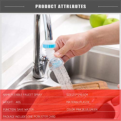TOOGOO Creative Water Faucet Sprayer Spray Saving water Kitchen Accessories Flexible Sink Tap Attachment Adjustable Adapter Nozzle Spou（green） - Thumbnail 3