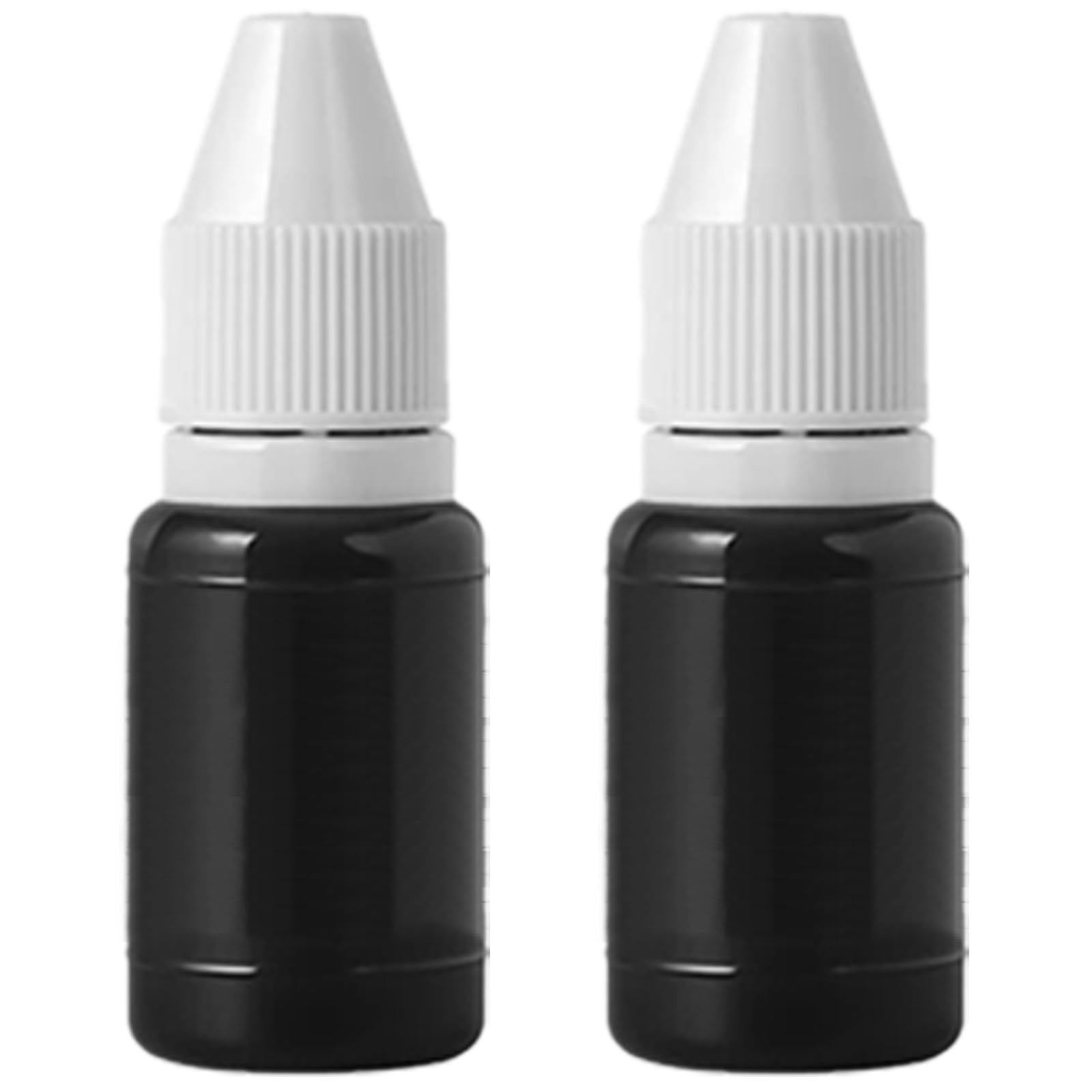 OUYOOLE Name Stamp Ink，2 Pcs 5ML Refill Ink，Great for Clothes Name Stamp (Black)
