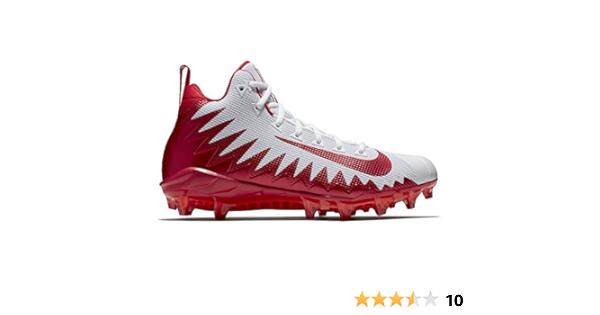 Amazon Com Nike Men S Alpha Menace Pro Mid Football Cleat White University Red Total Crimson Size 9 M Us Football