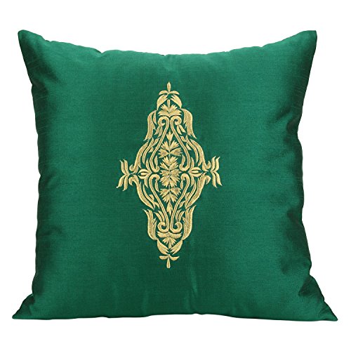 emerald green accent pillows