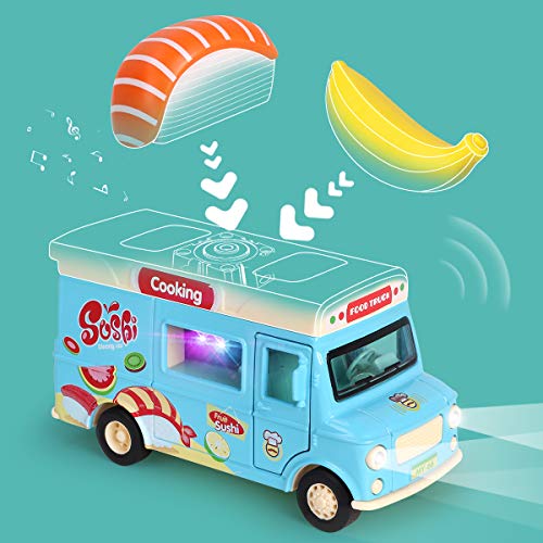 image for REMOKING Alloy Dining Car Toy, Educational Stem Pull-Back Magnetic Ind