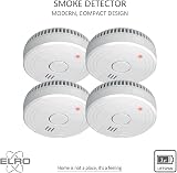 ELRO FS1801 Smoke Detector EN14604 Pack of 4 White view 2