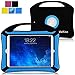Vakoo iPad Mini 4 Case, iPad Mini 4 Kids Proof Shockproof Drops Protection Soft Silicone Heavy Duty Handle Cover Case for Apple iPad Mini 4, Black/Blue