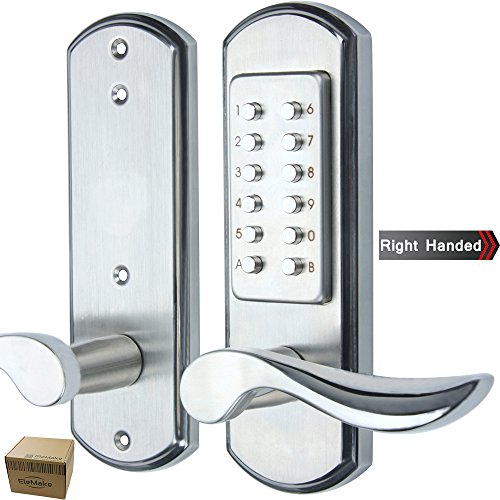 Elemake Keyless Push Button Door Lock Mechanical Left Handed Keypad