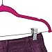 Home-it 10 Pack Clothes Hangers with clips Pink Velvet Hangers use for skirt hangers Clothes Hanger pants hangers Ultra Thin No Slip