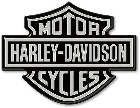 ADESIVI 3D STEMMA LOGO SERBATOIO compatibile MOTO HARLEY DAVIDSON 95x70 Argento