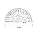 Outus Plastic Protractor for Angle Measurement Student Math 180 Degrees, 4 Inches, Clear, 10 Pack