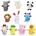 Mansalee 16 Pack Finger Puppet Set - MANSA 10 Animals + 6 People Family Members Educational Toys for Children, Story Time, Shows, Playtime, Schools