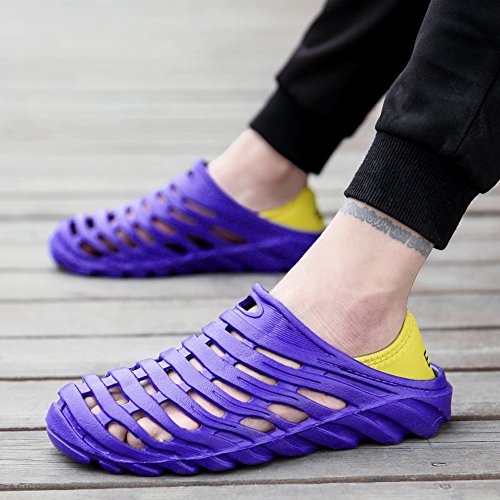 Kqpoinw Summer Unisex Garden Clogs Walking Slippers Lightweight Breathable Sandals Anti-Slip Quick Drying Beach Water Shoes (ï¼ˆMenï¼‰6.5 US/40 EU=9.84", Blue)