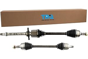 TRQ Front Driver and Passenger Side CV Axle Assembly Set Compatible with 2011-2013 Honda Odyssey EX LX EX-L 3.5L V6 Automatic