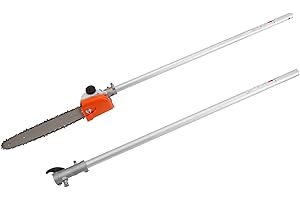 Gabasinover Pole Saw Attachment + Extension Pole Attachment Compatible with 125LDx 128DJx 128LDx 323LD 324LDx 325LDx 326LDx and 327LDx power head or trimmer head Silvery PA1100 575261201