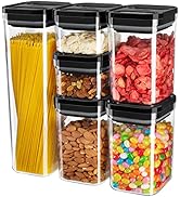 MR.SIGA 6 Piece Airtight Food Storage Container Set, BPA Free Kitchen Pantry Organization Caniste...
