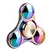 Syourself Titanium Alloy Tri-Spinner Hand Fidget Toy, +1 Replacement Hybrid Ceramic Bearing- 5-7 mins High Speed & Quiet Spin EDC Focus Toy for Stress Relieve Anxiety Adult Children(Round Rainbow)