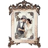kilofly Vintage Table Top Decor Wedding Photo Picture Frame, 4x6 inch