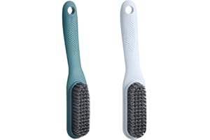 Household Cleaning Brush Soft Bristle Laundry Brush Shoe Stain Remover Brush Comfort Grip Nylon Brushes for Fabric Clothes Ca