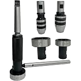 VMRG Lathe Tailstock Die Holder Set, MT2 Shank, Threading &amp; Tapping Attachment for External Threads, Self-Centering Die Holder for Manual &amp; CNC Lathes