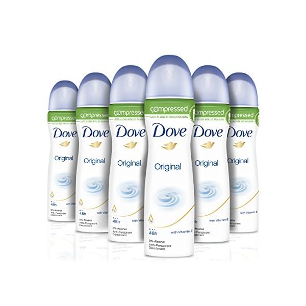 Dove Original with ¼ Moisturising Cream Compressed Anti-perspirant Aerosol Deodorant with a Subtle, Fresh Fragrance 75…