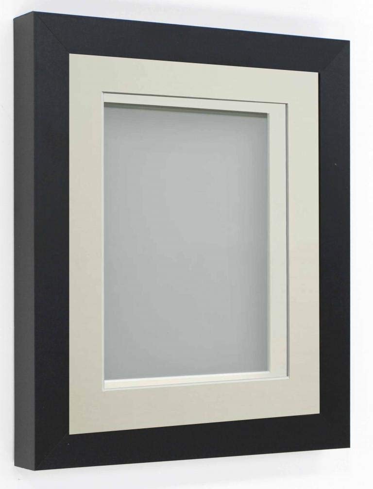 Rickman Box Frame Black with Ivory Mount, 8x6 for 5x3 inch
