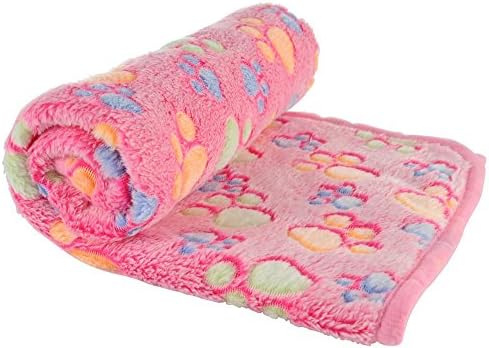 wowowo(TM) Super Soft Warm Pet Fleece Blanket, Cute Bed Mat Pad Cover Cushion For Dog Cat Puppy, Pink, L