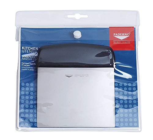 Paderno World Cuisine 4-3/4-Inch by 3-3/4-Inch Diameter Flexible Stainless Steel Dough Scraper