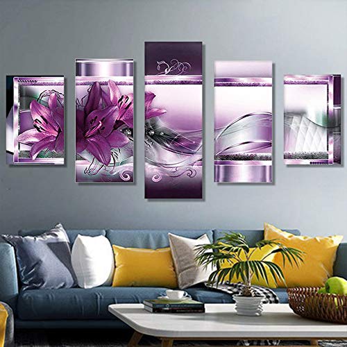 AmyGline-DIY-5D-Diamond-Painting-Set-5-Pictures-Kombination-Kits-Diamant-Malerei-Kreuzstich-Kristall-Strass-Stickerei-Bilder-Kunst-Handwerk-fr-Home-Wall-Decor-95X45