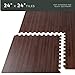 Forest Floor 3/8 Inch Thick Printed Foam Tiles , Premium Wood Grain Interlocking Foam Floor Mats, Anti-Fatigue Flooring, Cherry, 200 Sq Ft