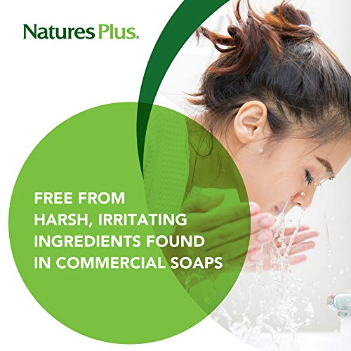 NaturesPlus Natural Beauty Cleansing Bar (3 Pack) - 500 iu Vitamin E with Allantoin, 3.5 Ounce Bar - Natural Cleanser, Made with Organic Ingredients, Anti-Aging- pH of 4.5 - Vegan