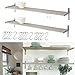 Set of 2 Ikea Grundtal Stainless Steel Kitchen Shelves with 15 S Hooks