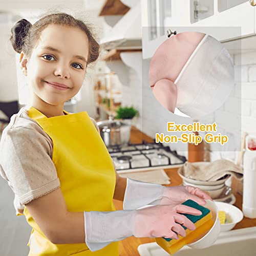 AMLY Kids Cut Resistant Gloves and Reusable Dishwashing Cleaning Gloves