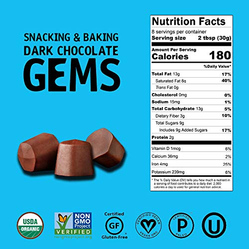 Hu Gems Chocolate Chips Vegan Snacks 3 Pack, 9oz Each Organic