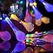 Lalapao Christmas lights 2 Pack 30 LED Solar String Lights Water Drop Fairy String Outdoor Decorations Waterproof Home Decor Light for Outside Xmas Tree Indoor Patio Garden Party Wedding (Multi Color)